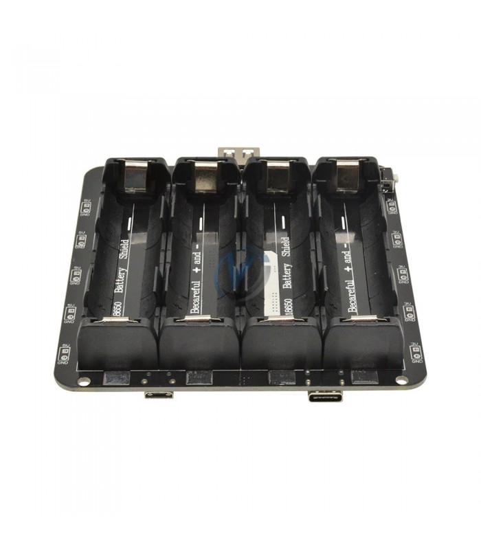 Modul Suport Acumulatori 4 x 18650 Alimentare Arduino ESP32 ESP8266,  2 comutatoare
