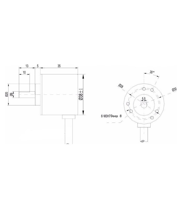 Encoder rotativ de 400 de impulsuri DC5-24V