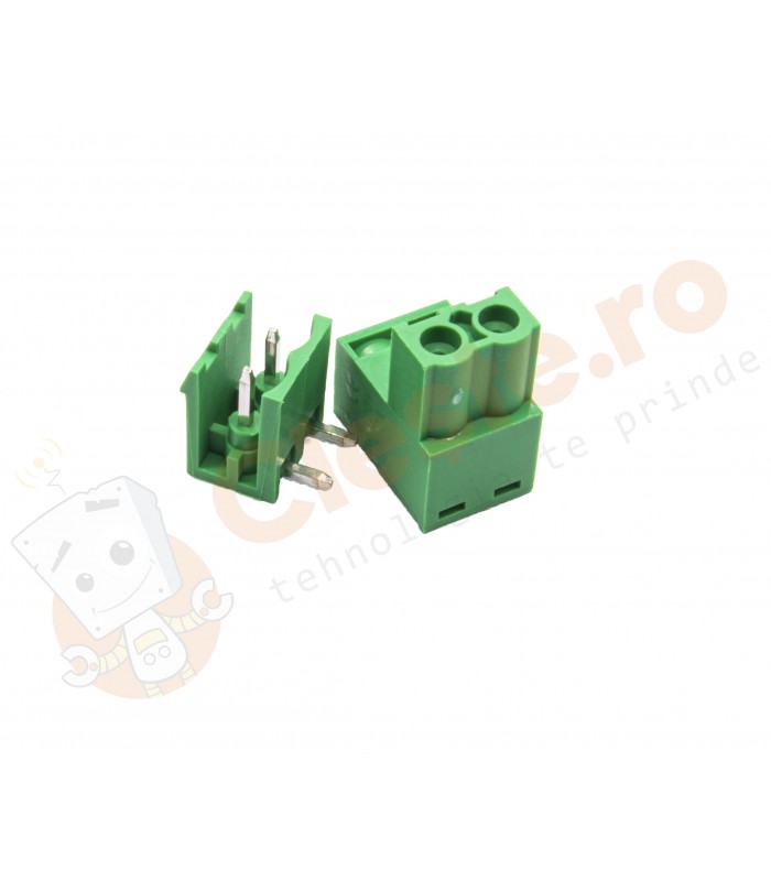 Conectori 2 pini 90°