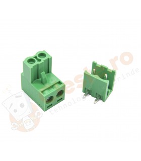 Conectori 2 pini 90°