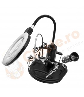 Suport de lipit cu lupa si cleme