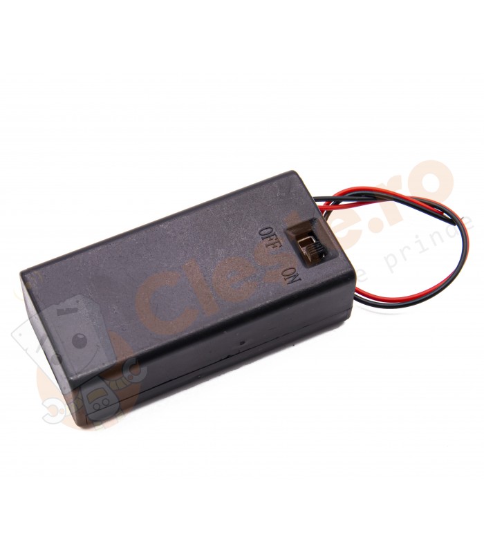 Suport baterie de 9V, cu capac