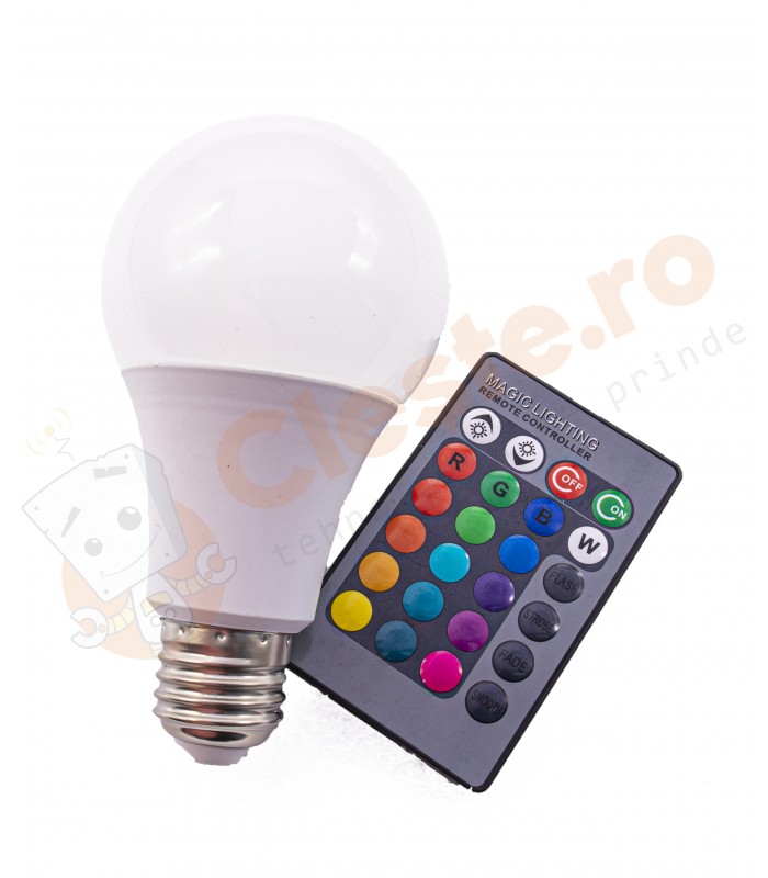 Bec LED RGB E27-5W
