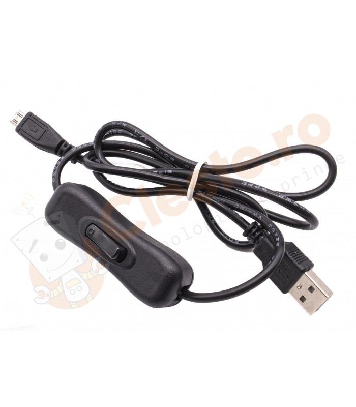 Cablu USB - micro USB cu întrerupător