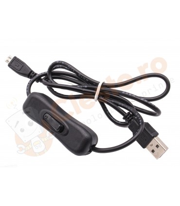 Cablu USB - micro USB cu întrerupător