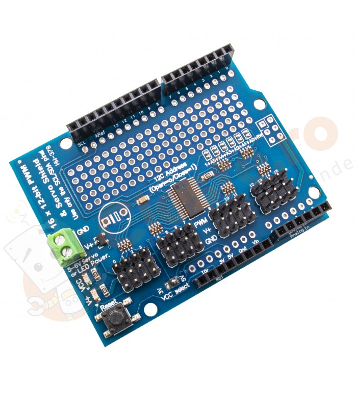 Shield PWM si Servo cu 16 canale pentru Arduino