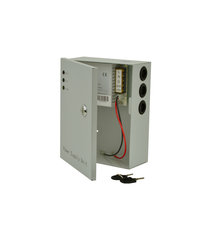 Sursa de alimentare 12V, 3A, back-up in cabinet metalic SDC-12-3B