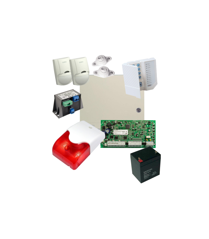 Kit alarma la efractie DSC cu sirena interioara KIT1616INT