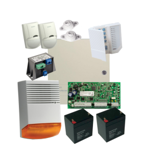 Kit alarma la efractie DSC cu sirena exterioara KIT1616EXT-BS1