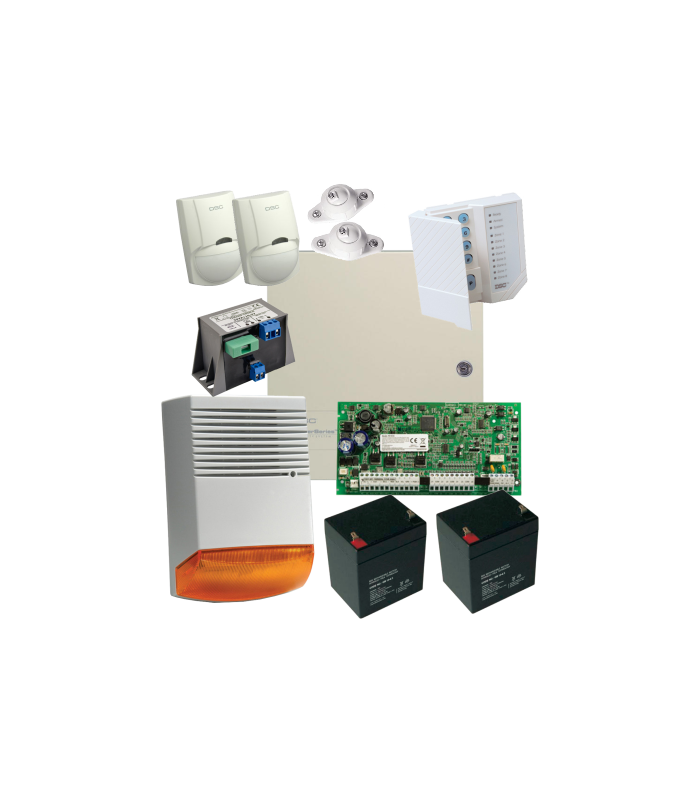 Kit alarma la efractie DSC cu sirena exterioara KIT1616EXT-BS1
