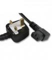 VOLEX - X-285638A - Mains Power Cord, With Fuse, Mains Plug, UK to 90° IEC 60320 C13, 2 m, 13 A, 250 VAC, Black