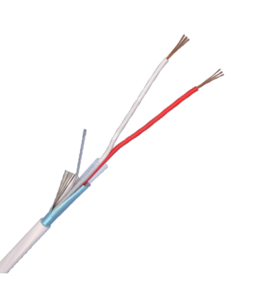 Cablu de alarma 2 fire ecranate, cupru integral, 100m 2CUEF