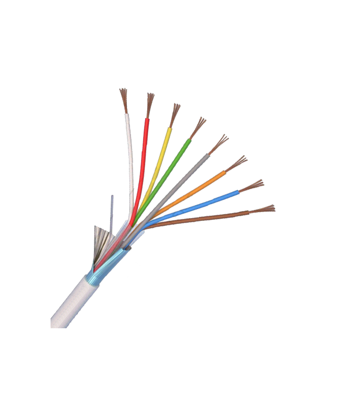 Cablu de alarma 8 fire ecranate, cupru integral, 100m 8CUEF