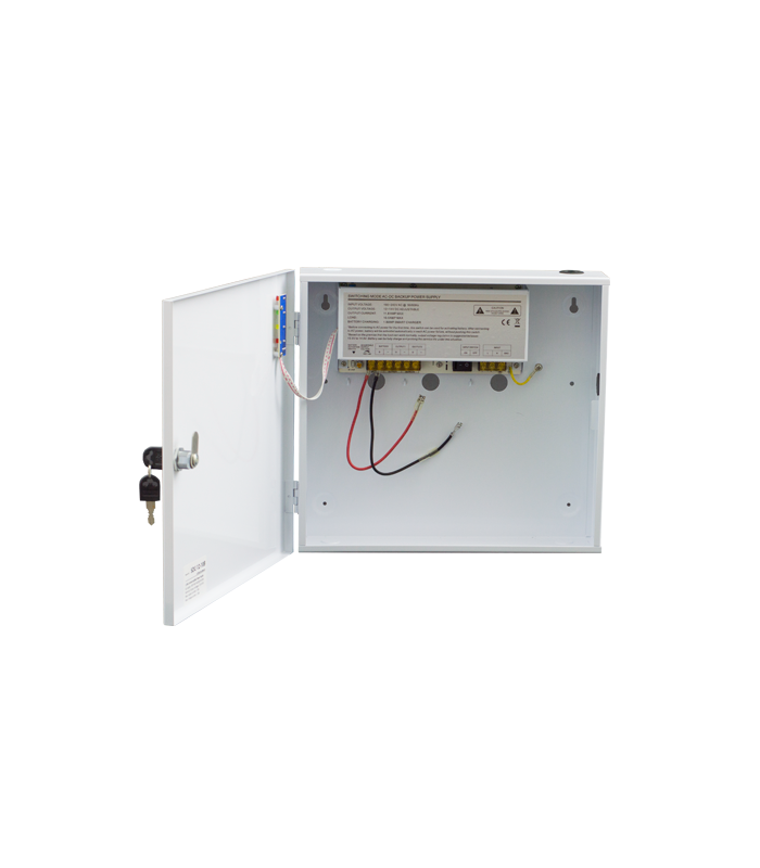 Sursa de alimentare 12V/10A, back-up in cabinet metalic SDC-12-10B