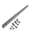 Cremaliera metalica zincata 30x12 mm - lungime 1M CRM4