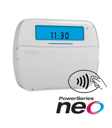 Tastatura LCD cu iconuri, modul wireless si cititor de proximitate, cablata, 128 zone, SERIA NEO - DSC NEO-HS2ICON-RFP