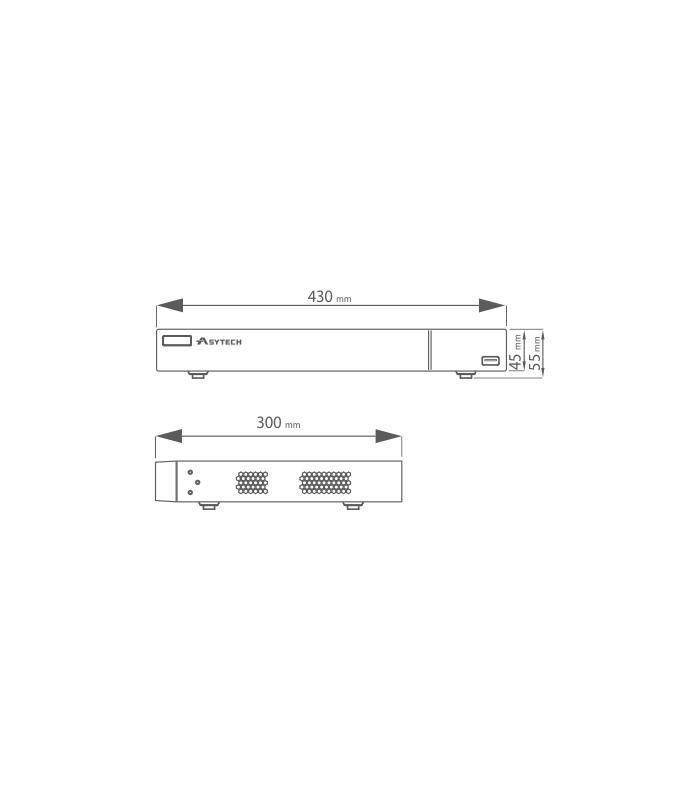 DVR Pentabrid 16 canale 1080P - ASYTECH seria VT VT-2316HP