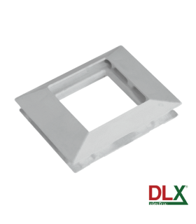 Rama alba simpla pentru aparataj 45x45 mm (2 module) - DLX DLX-102-11
