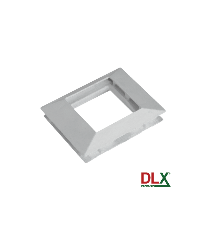 Rama alba simpla pentru aparataj 45x45 mm (2 module) - DLX DLX-102-11