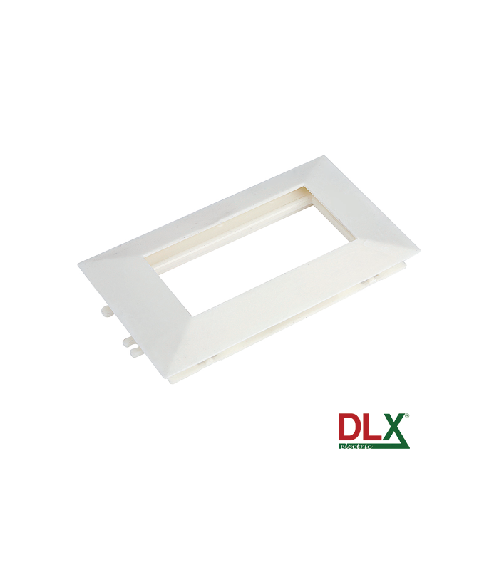 Rama alba dubla pentru aparataj 45x45 mm (4 module) - DLX DLX-102-12