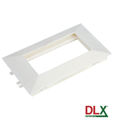 Rama alba dubla pentru aparataj 45x45 mm (4 module) - DLX DLX-102-12