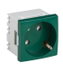 Priza modulara schuko cu impamantare, verde - DLX DLX-245-42