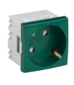 Priza modulara schuko cu impamantare, verde