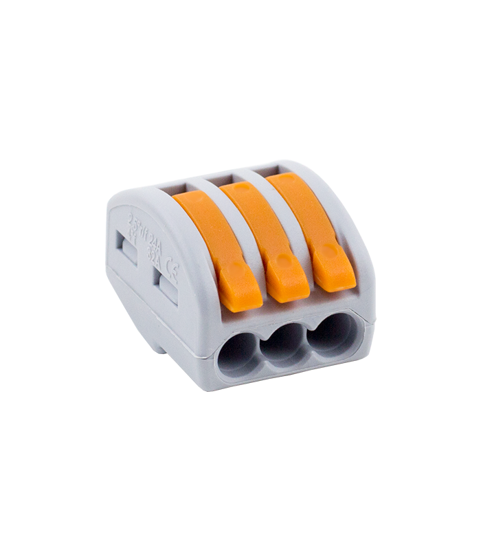 Conector derivatie tip WAGO 3 fire (10 buc.) W-413