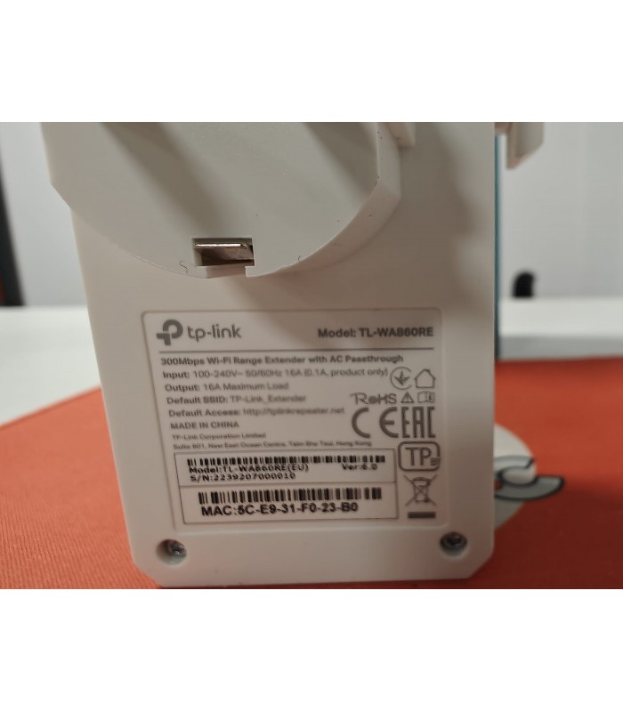 WIFI EXTENDER TP-LINK TL-WA860RE N300 300MBPS