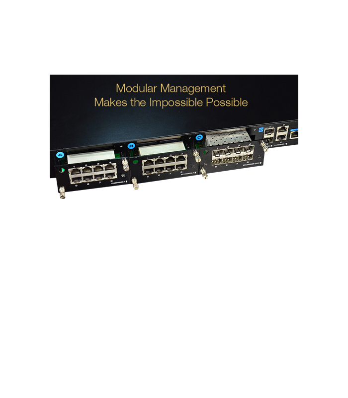 Switch modular, 28 porturi gigabit RJ45/SFP, Layer 2 Web management - UTEPO UTP7524GE-MX