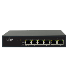 Switch 4 porturi PoE+, 2 porturi uplink RJ45 - UNV NSW2010-6T-POE-IN