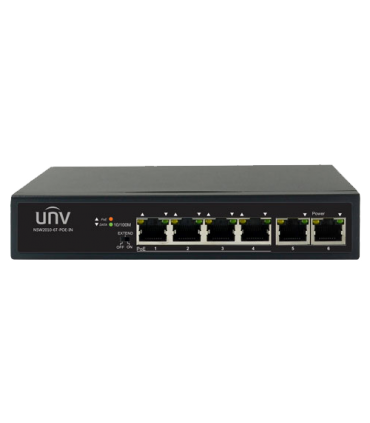 Switch 4 porturi PoE+, 2 porturi uplink RJ45 - UNV NSW2010-6T-POE-IN