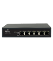 Switch 4 porturi PoE+, 2 porturi uplink RJ45 - UNV NSW2010-6T-POE-IN