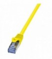 LICHIDARE - PATCH CORD S/FTP LOGILINK Cat6a, LSZH, cupru, 1 m, galben, AWG26, dublu ecranat "CQ3037S" (timbru verde 0.08 lei)