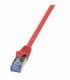 LICHIDARE - PATCH CORD S/FTP LOGILINK Cat6a, LSZH, cupru, 1 m, rosu, AWG26, dublu ecranat "CQ3034S" (timbru verde 0.08 lei)