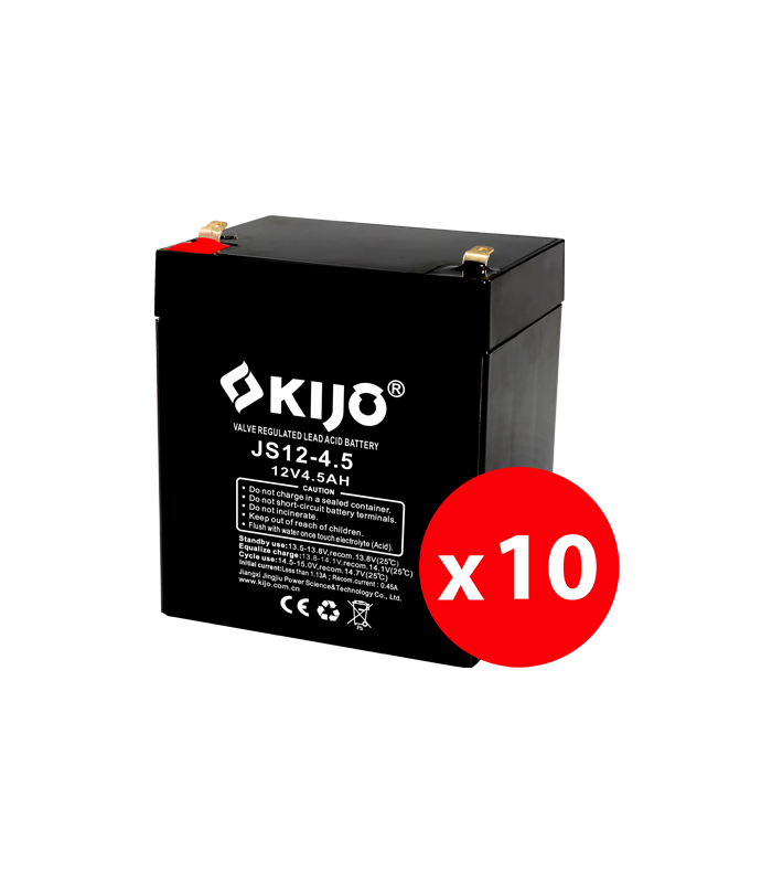 Cutie 10 acumulatori JS12-4.5 - KIJO JS12-4.5-BAX