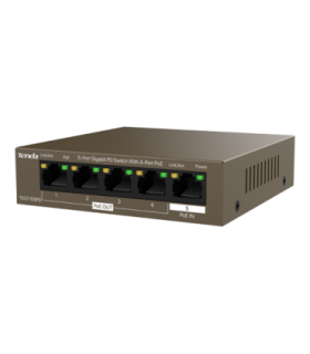 Switch 4 porturi PoE OUT, 1 port PoE IN, Gigabit - TENDA TND-TEG1105PD