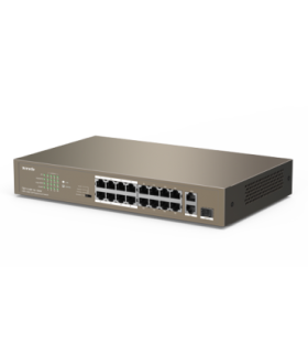 Switch 24 porturi PoE 10/100 Mbps, 2 porturi RJ45 Gigabit, 1 port SFP Gigabit - TENDA TND-TEF1126P-24-250W-V30