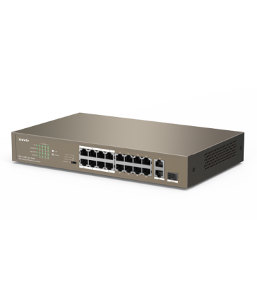 Switch 24 porturi PoE 10/100 Mbps, 2 porturi RJ45 Gigabit, 1 port SFP Gigabit - TENDA TND-TEF1126P-24-250W-V30
