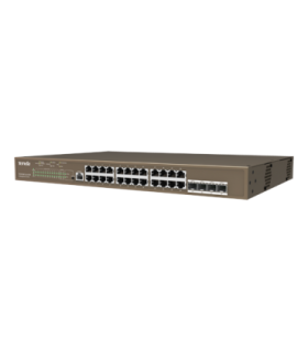 Switch 24 porturi PoE Gigabit, 1 port consola, 4 port SFP Gigabit, management - TENDA TND-TEG5328P-24-410W