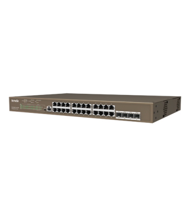 Switch 24 porturi PoE Gigabit, 1 port consola, 4 port SFP Gigabit, management - TENDA TND-TEG5328P-24-410W