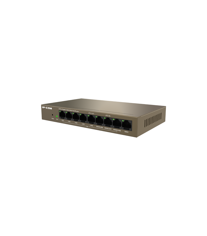 Router 8 porturi  Gigabit PoE+, 95W, 1 port RJ45, Management - IP-COM M20-8G-PoE