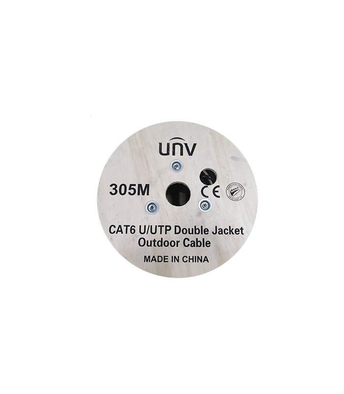Cablu UTP DE EXTERIOR, cat 6E, CUPRU 100%, tambur 305 metri - UNV  CAB-LC3110B-E-IN