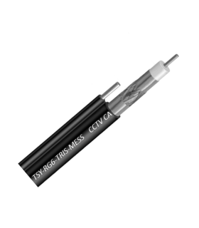 Cablu Coaxial RG6 TRISHIELD autoportant, 305m, negru TSY-RG6-TRIS-MESS