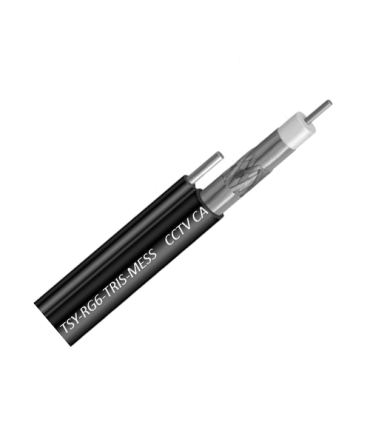 Cablu Coaxial RG6 TRISHIELD autoportant, 305m, negru TSY-RG6-TRIS-MESS