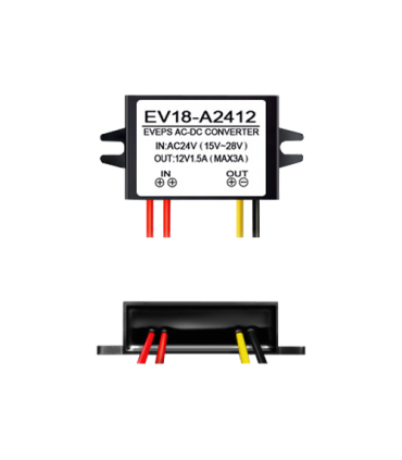 Convertor tensiune 14-28VAC la 12VDC, 1.5A EV18-A2412