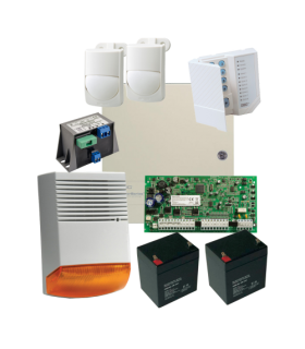 Kit alarma la efractie DSC cu sirena exterioara KIT1616EXT-BS1-OPT