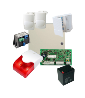 Kit alarma la efractie DSC cu sirena interioara KIT1616INT-OPT
