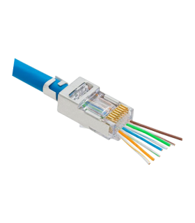 Mufa RJ-45 FTP Cat.5e EZ Passthrough ecranata (100 buc) RJ45M-CAT5-EZ