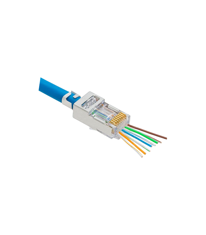 Mufa RJ-45 FTP Cat.5e EZ Passthrough ecranata (100 buc) RJ45M-CAT5-EZ